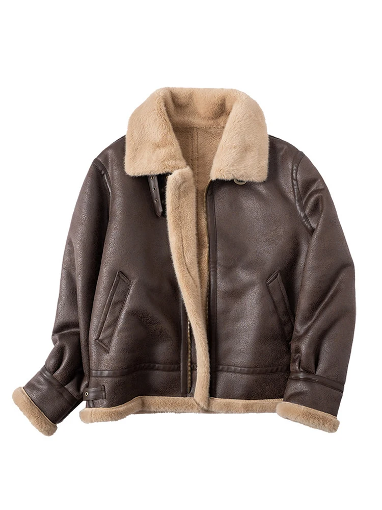 ZHIYICOS Biohazard Re4 Resident Remake Leon Kennedy Cosplay Kostüm Kunstleder Wildleder Jacke Mantel Halloween Kostüme für Männer