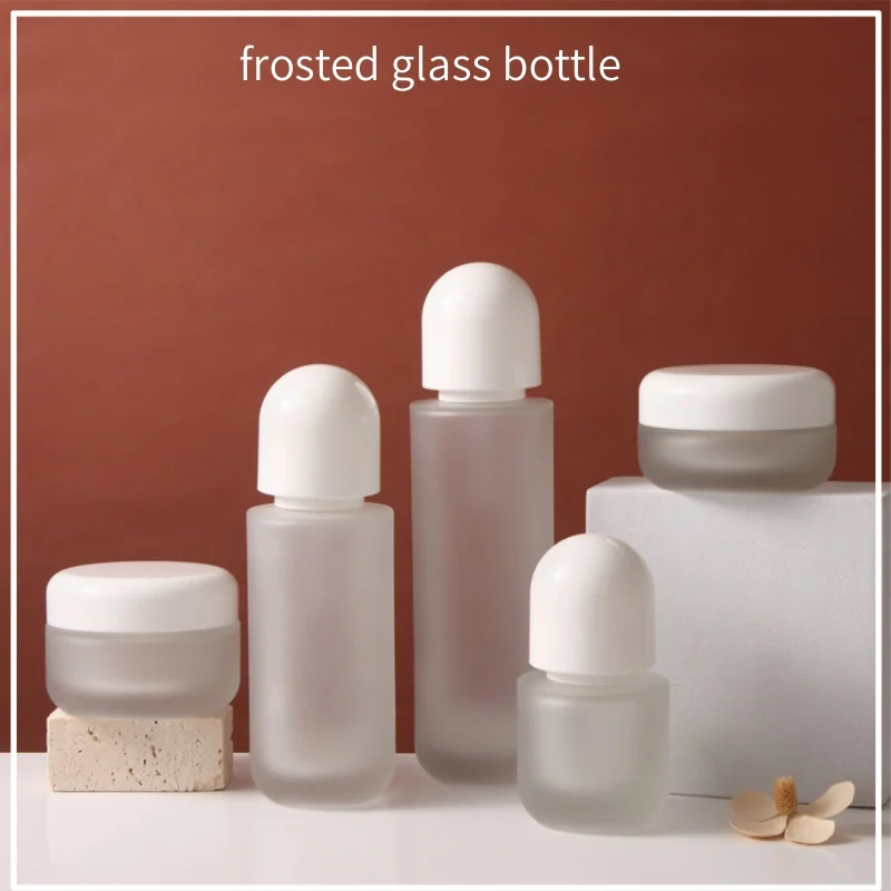 

New 6pcs/set 30/50g Cream Jar 30-120ml Lotion /Spray Pump Bottle Perfume/Toner Glass Travel Set Bottle Empty Container Portable