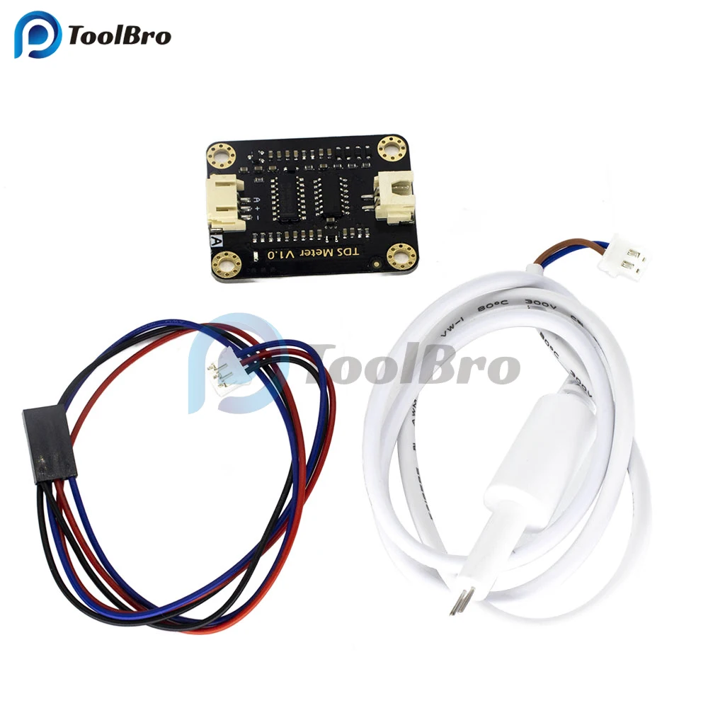 

Water Conductivity Analog TDS Sensor Module DC 3.3-5.5V Liquid Water Quality Tester Detection Monitoring for Arduino