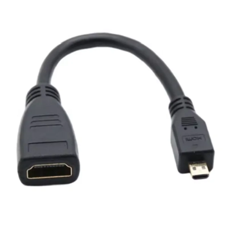Micro HDMI-Compatible Cable Micro To HDMI Female Data Transmission Line Cable for Raspberry Pi 5/Pi 4 Hero 7 6 A6000 Camera HDTV