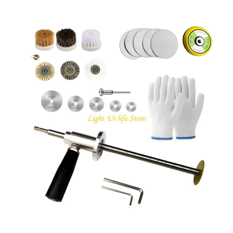 

63HA Ergonomic Electric Tube Polisher Including 7 Piece Measuring Aid For Construction Projects