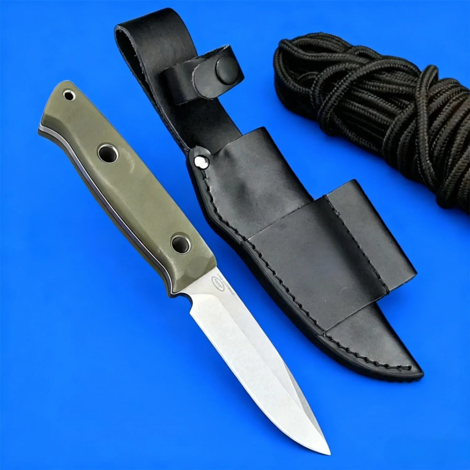 

Portable Outdoor Fixed Blade Knife, BM 163 Knife, Premium D2 Steel Blade, Durable G10 Handle for Daily EDC & Camping Use