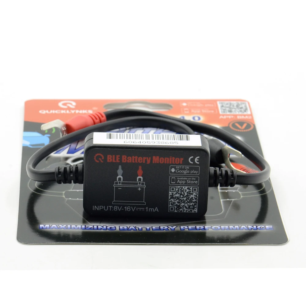 12V Car BM2 Battery Monitor Tester Diagnostic Tool for Android IOS Phone Alarm Voltage Digital Analyzer Bluetooth-compatible 4.0