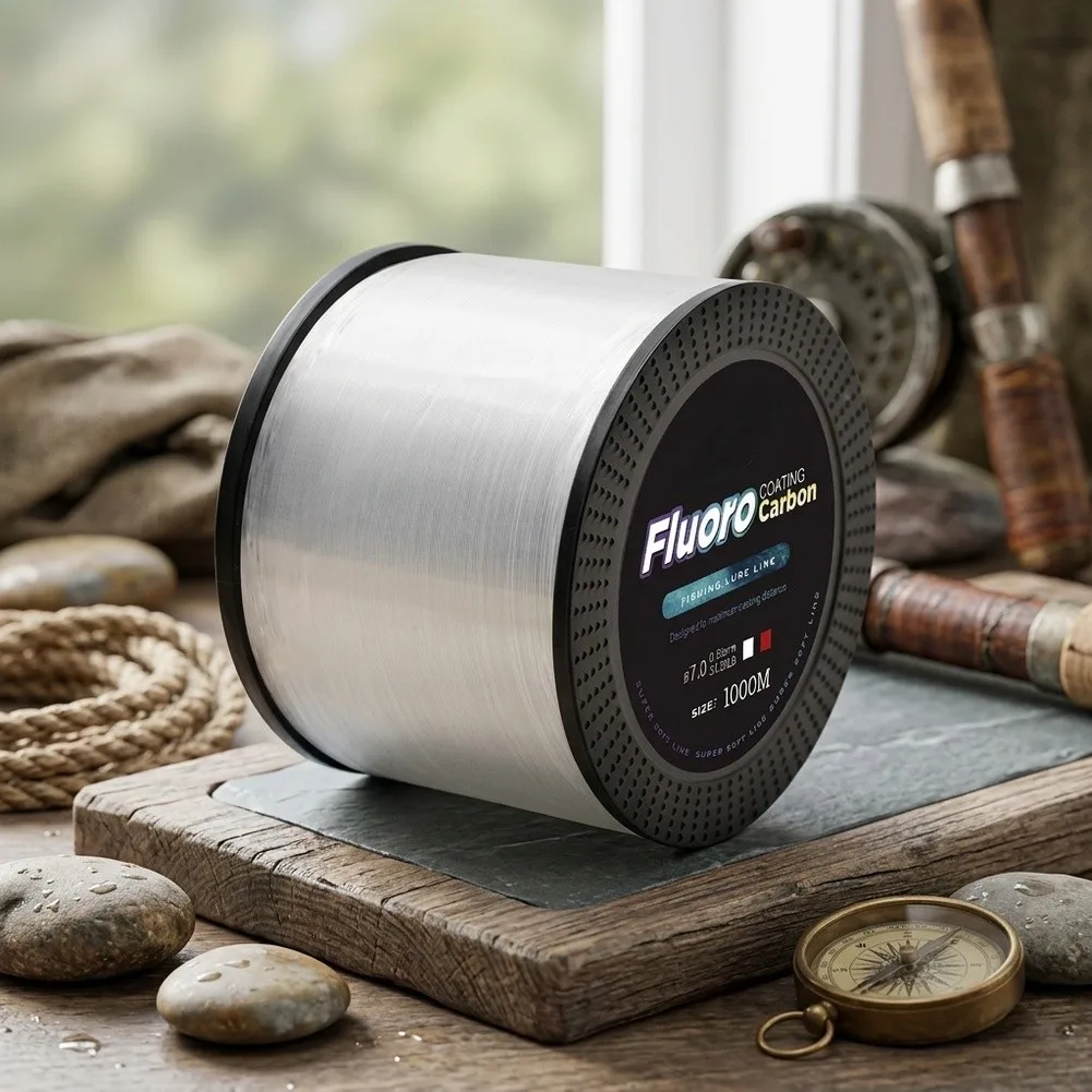 White 1000m Fishing Line Multi Size Options Nearly Invisible Underwater Reduced Water Resistance Environment Use Accessories