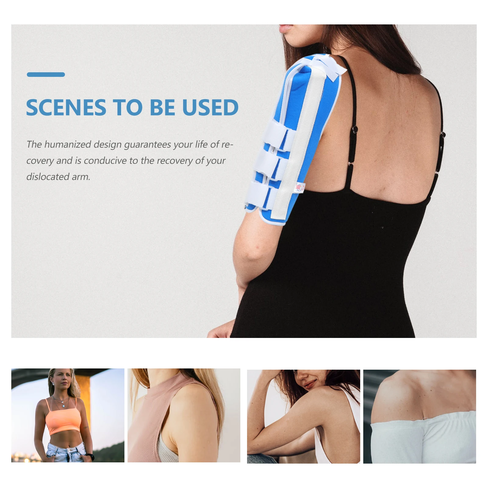 

1pc Humeral Fixation Belt Breathable Shoulder Support Joint Rehabilitation Strap Subluxation Brace for Arm Recovery Durable