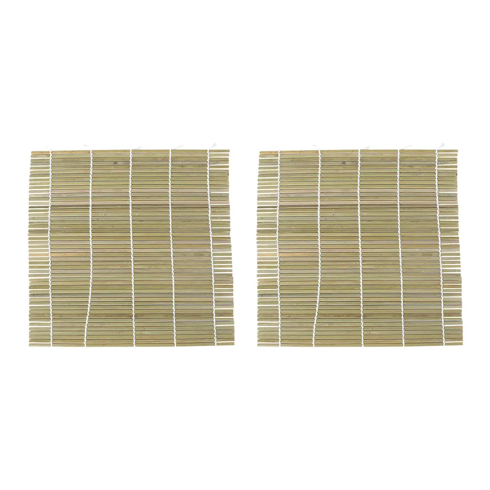 

2Pcs Bamboo Sushi Rolling Mats Bamboo Curtain Smooth Surface Homemade Sushi Gadget Kitchen Tool Rice Rolling Mat
