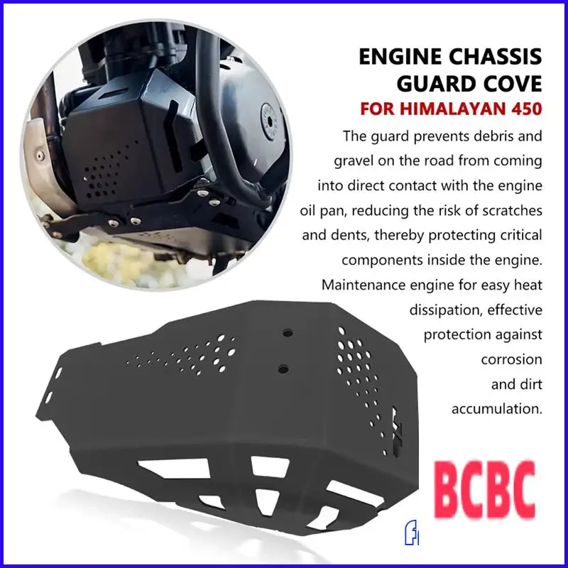 BB-For الهيمالايا 450 2024 محرك دراجة نارية غطاء للحماية الهيكل تحت الحرس لوحة التزلج هيكل المحرك غطاء حماية