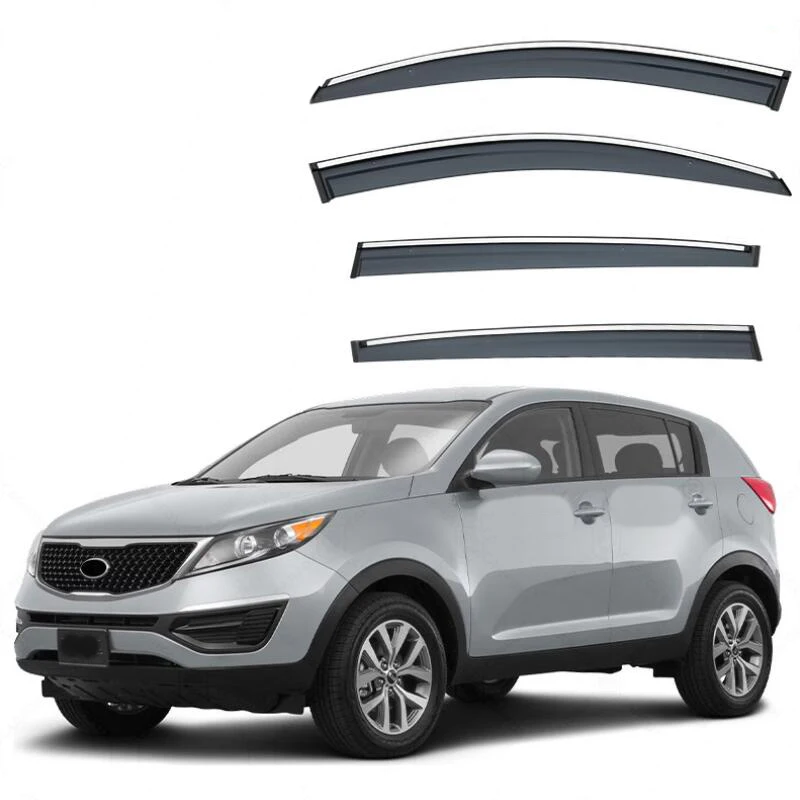 Weather Shields Side Window Deflector Window Visor For Kia KX5 Sportage 2004 2005 2006 2007 2008 2009 2010 2011 2012 2013 -2025