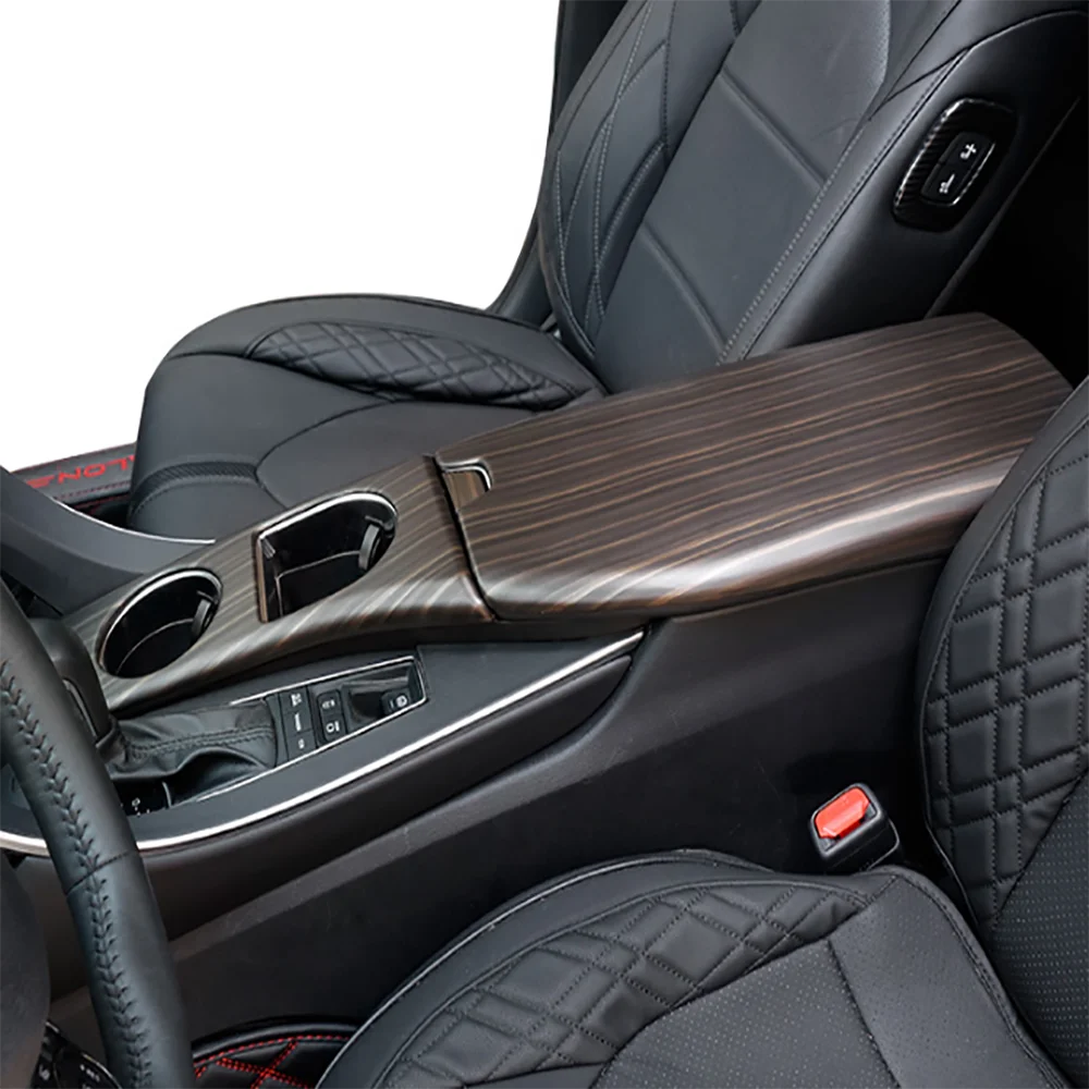 For Toyota Avalon 2019 2020 2021 ABS Peach Wood Car Armrest Box Panel Cover Trim Center Console Decoration Stickers Accessories