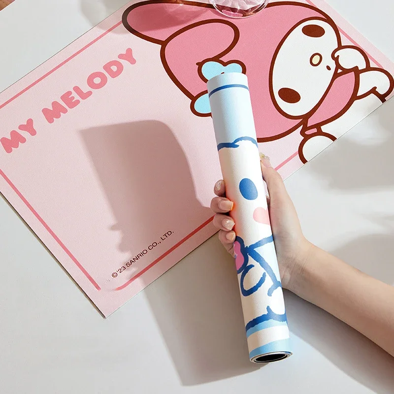 New Sanrio Kawaii Hello Kitty My Melody Cinnamoroll Children's Student Home Cartoon Dining Table Wash-free Insulated Placemat