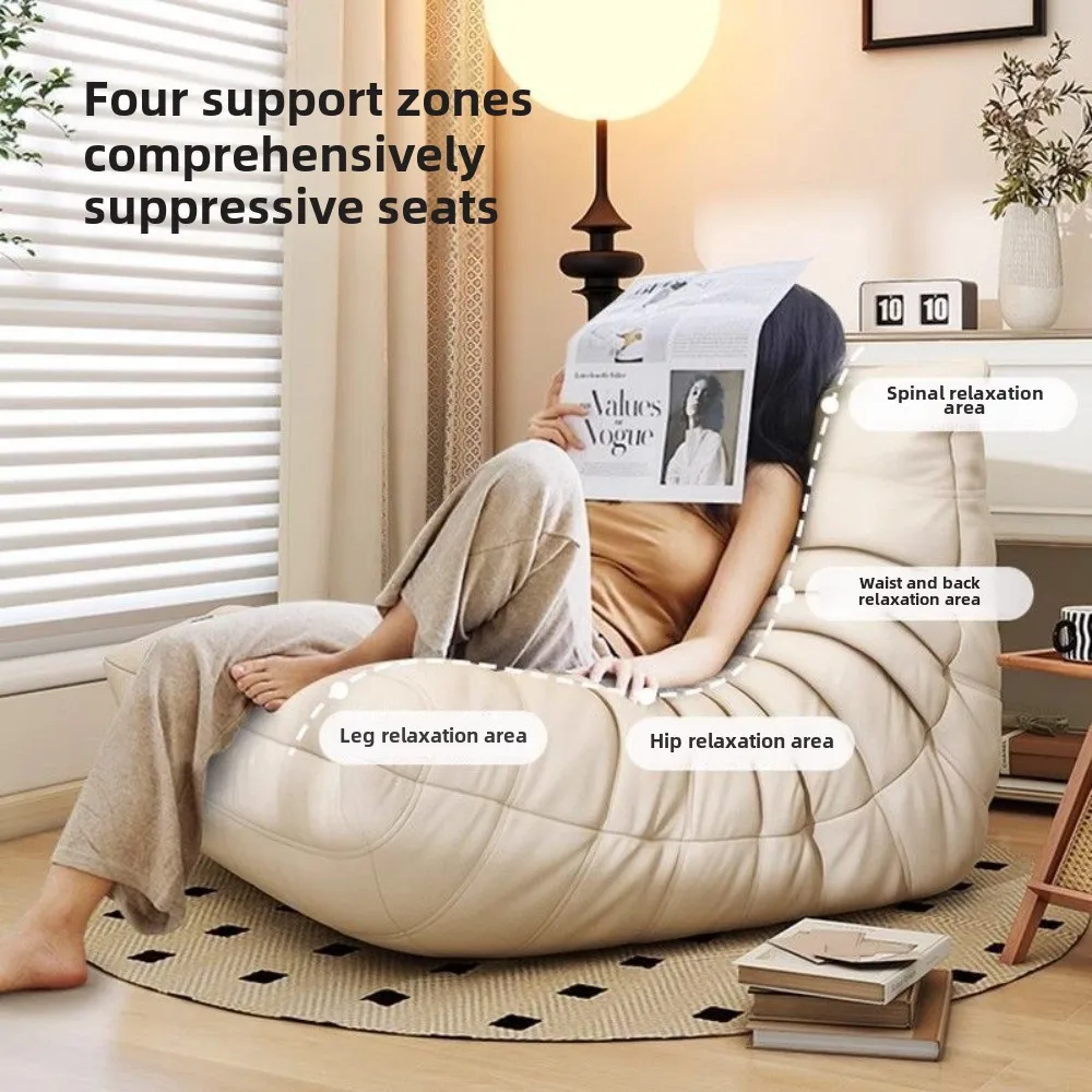 Lazy sofa single sofa chair balcony lying down Internet celebrity caterpillar bedroom small sofa tatami can lie down and sleep