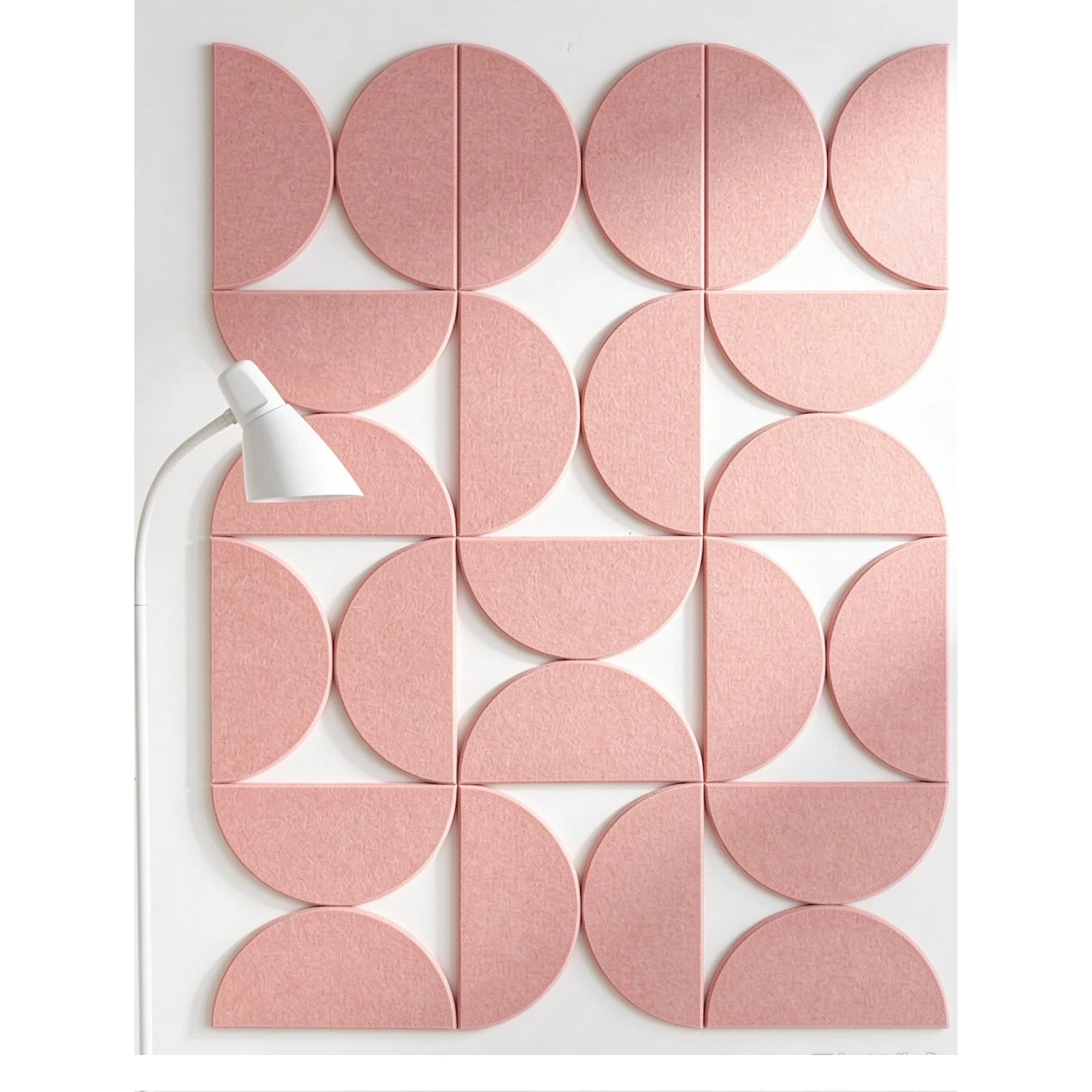 Semicircle Acoustic Wall Decorative Panels Soundproof Bulletin Cork Pin Note Boards Felt Wall Tiles for Home Living Room Decor