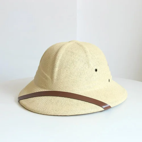 Imagen 1 del producto Sombrero del ejército de la guerra de Vietnam para hombre y mujer, casco de paja de explorador británico, sombreros para el sol, gorra Unisex para mineros de la jungla, moda de 2021