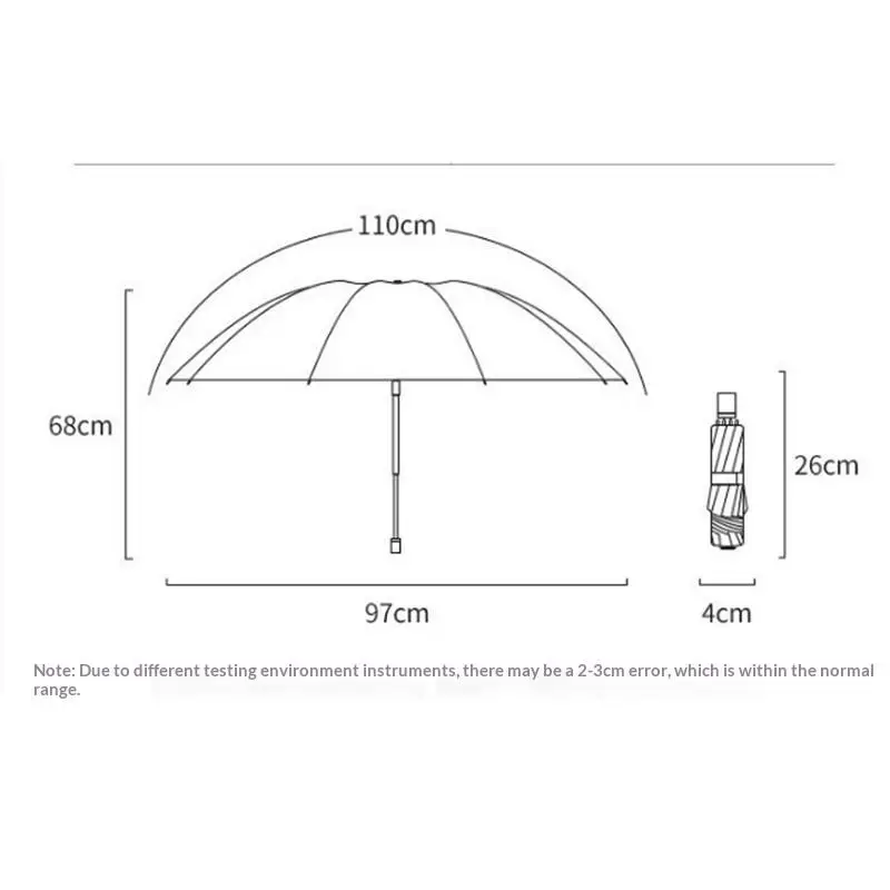 Wide Coverage UV Protection 3 Fold Automatic Umbrella Windproof Folding for Outdoor Shopping Walking