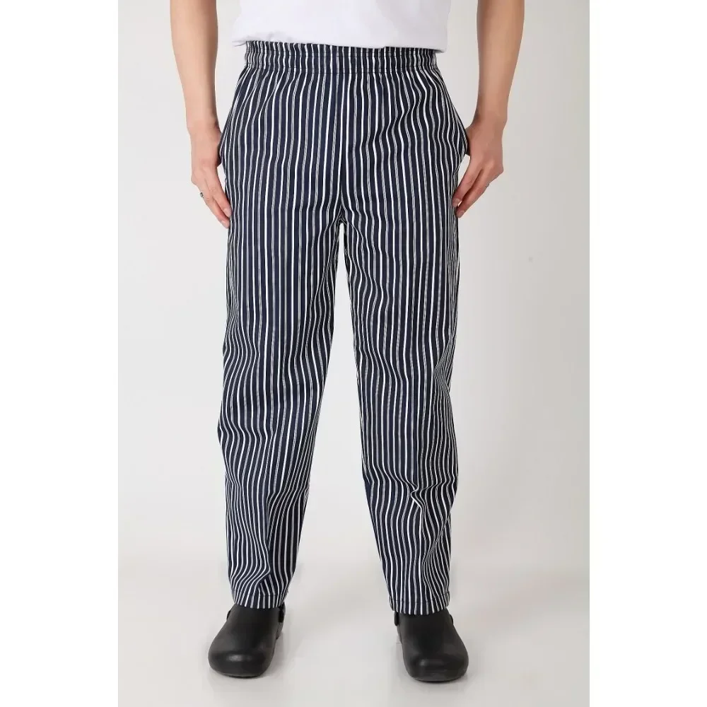 Striped Chef Work Pants Elastic Pants Zebra Pants Restaurant Cafeteria Workwear Pants Restaurant Kitchen