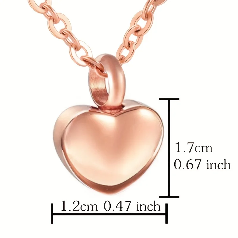 Stainless Steel Small Heart Locket Cremation Heart Charms Memorial Ashes Urn Necklace Jewelry Keepsake Colorful Heart Urn Gift