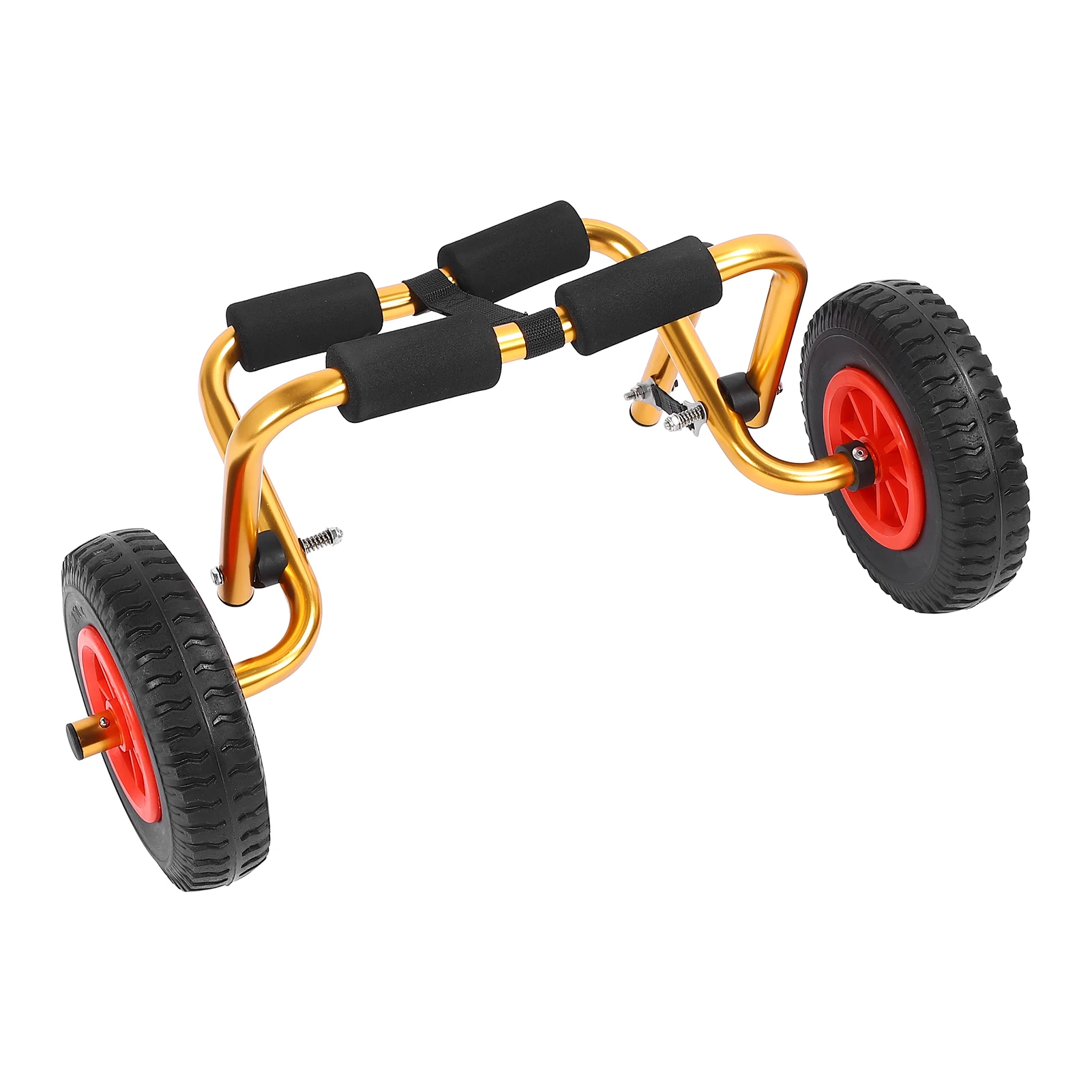 Canoe Carrier Dolly With 10in Solid Tires Adjustable Foldable Aluminum Universal for Kayaking Small Boats OEM Replacement Rugged