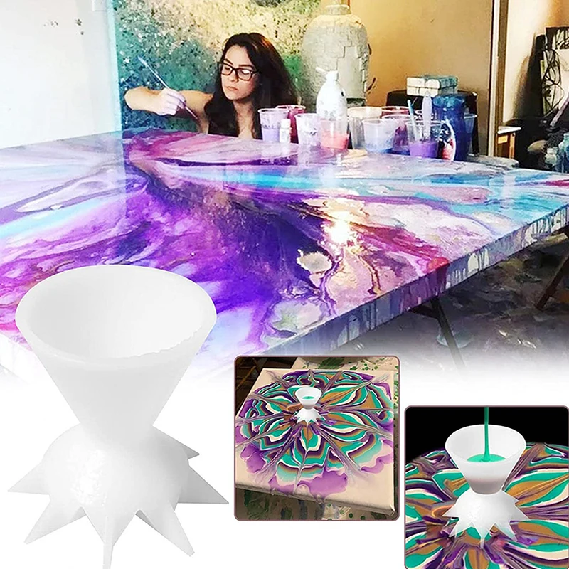 Acrylverf Gieten Split Cup Mini 7-Poot Trechter Split Cup Voor DIY Maken Giet Schilderen Mandala Bloem Graffiti Accessoires