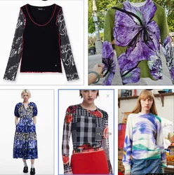 Foreign trade original single Spanish patchwork horse stripe shoulder sweater