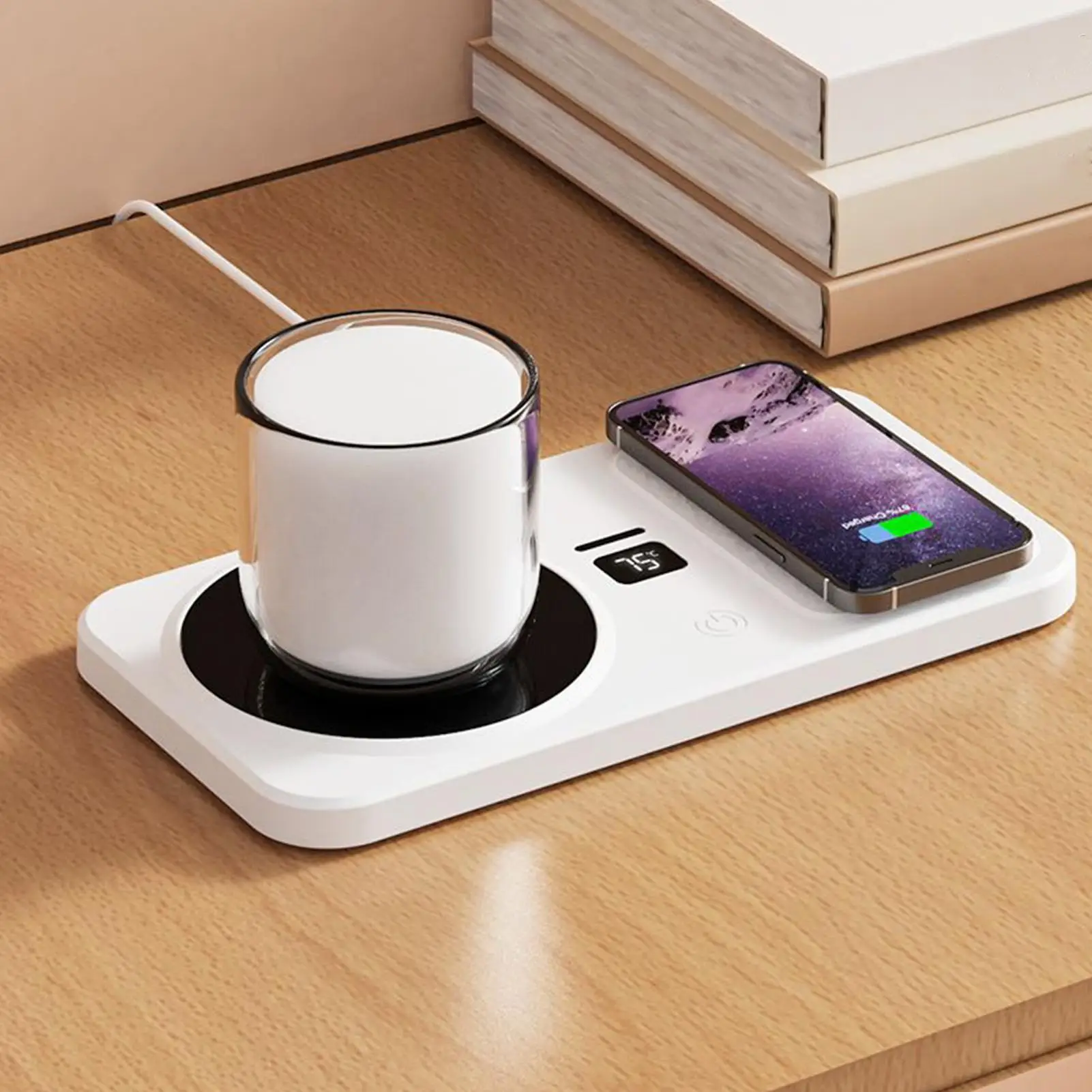 

Coffee Warmer For Desk Cordless Tea Cup Heater Coffee Mug Warmer 3 Heating Temperature Control Beverage Warming Pad For Drink