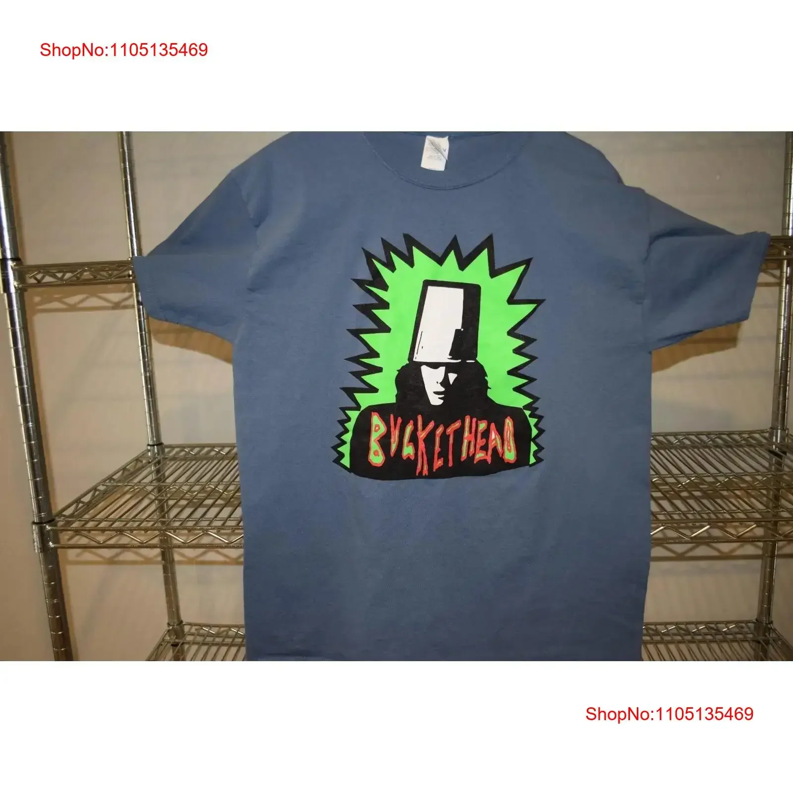 Buckethead Bucket Head EUC Iconic Guitarist Guitar T Shirt Men's Large M L vintage Washed Unisex Soft fashion homme Comfortable