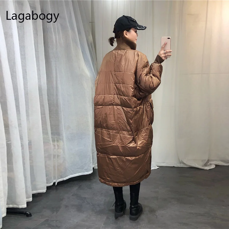 

Jacket Winter Puffer 2023 Women 90% New White Duck Down Coat Female Oversize Long Warm Parkas Ladies Loose Snow Outwear