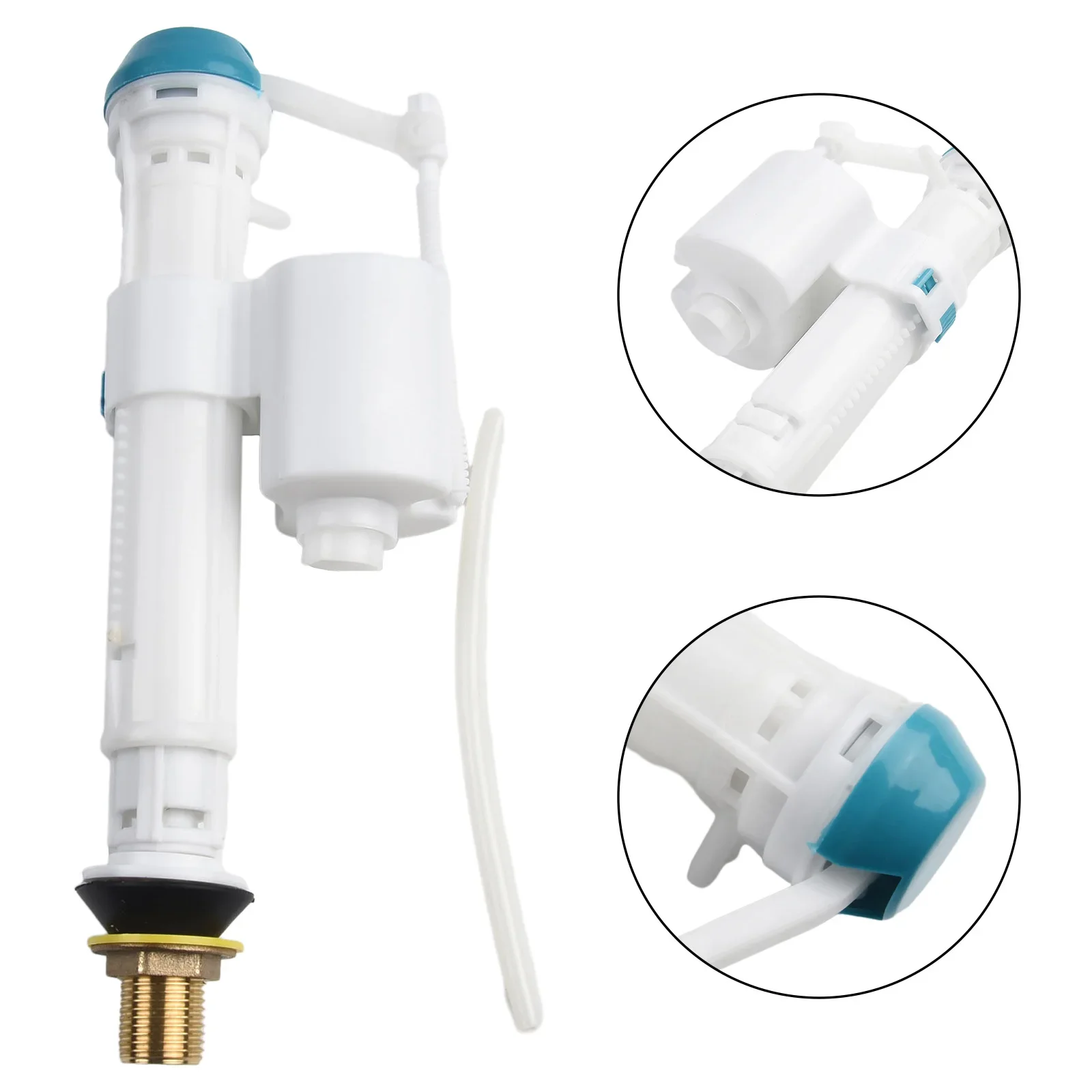 High Quality Brand New Cistern Fill Valve Toilet Adapter Bathroom Connector White Adjustable Bottom Entry Quiet Fill
