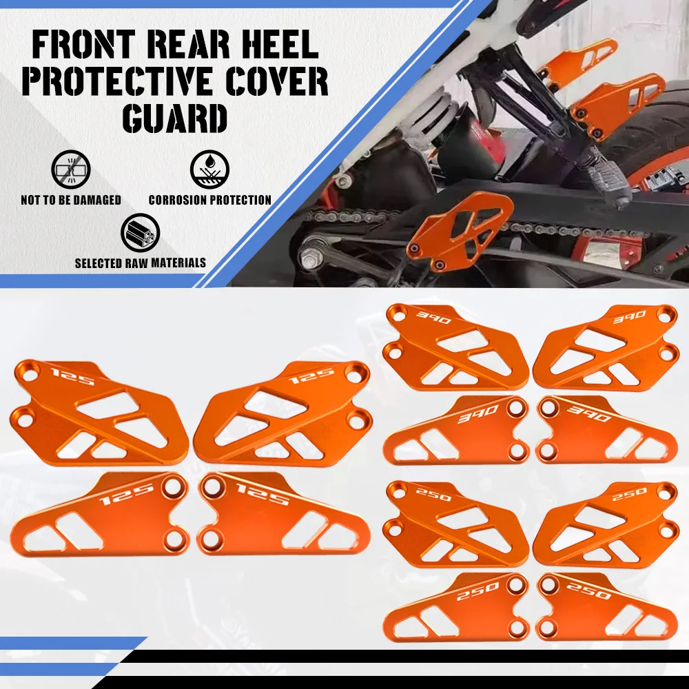 

2024 2025 Motorcycle Accessories For KTM Duke 125 200 250 390 Duke125 Duke390 2017-2023 Front Rear Heel Plates Guard Protector