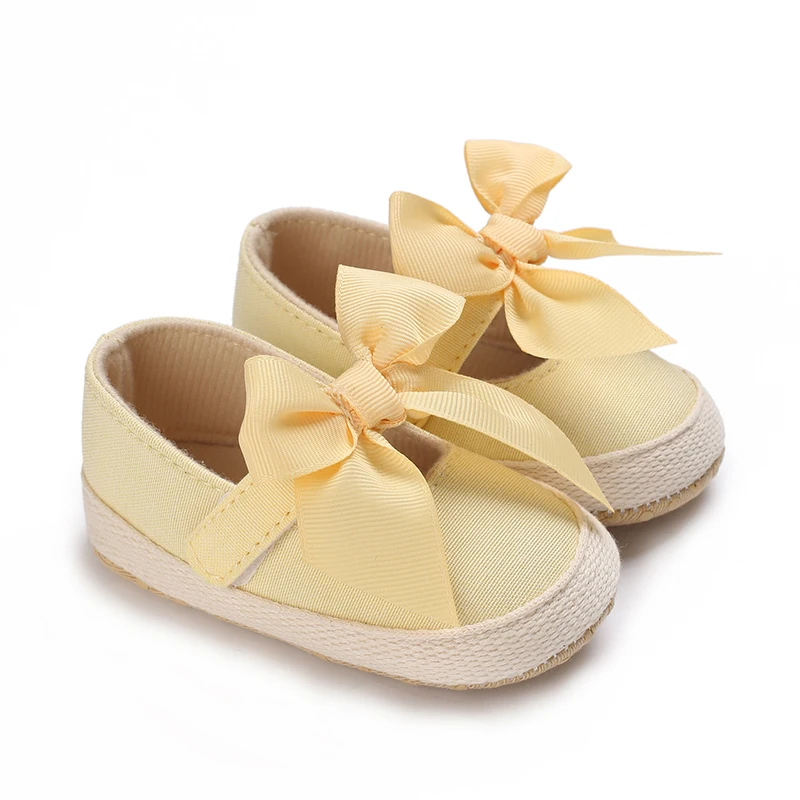 Spring and Autumn Girl Baby Soft Sole Bow Fashionable Single Shoes for 0-12 Months Baby\'s First Step Walking Shoes