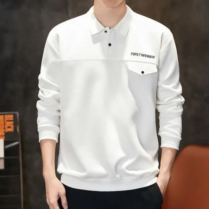 

Пуловер с длинными рукавами и буквами, оптовая дешевая одежда, новые эстетические мужские толстовки в стиле Харадзюку, модные эластичные мужские рубашки поло, распродажа