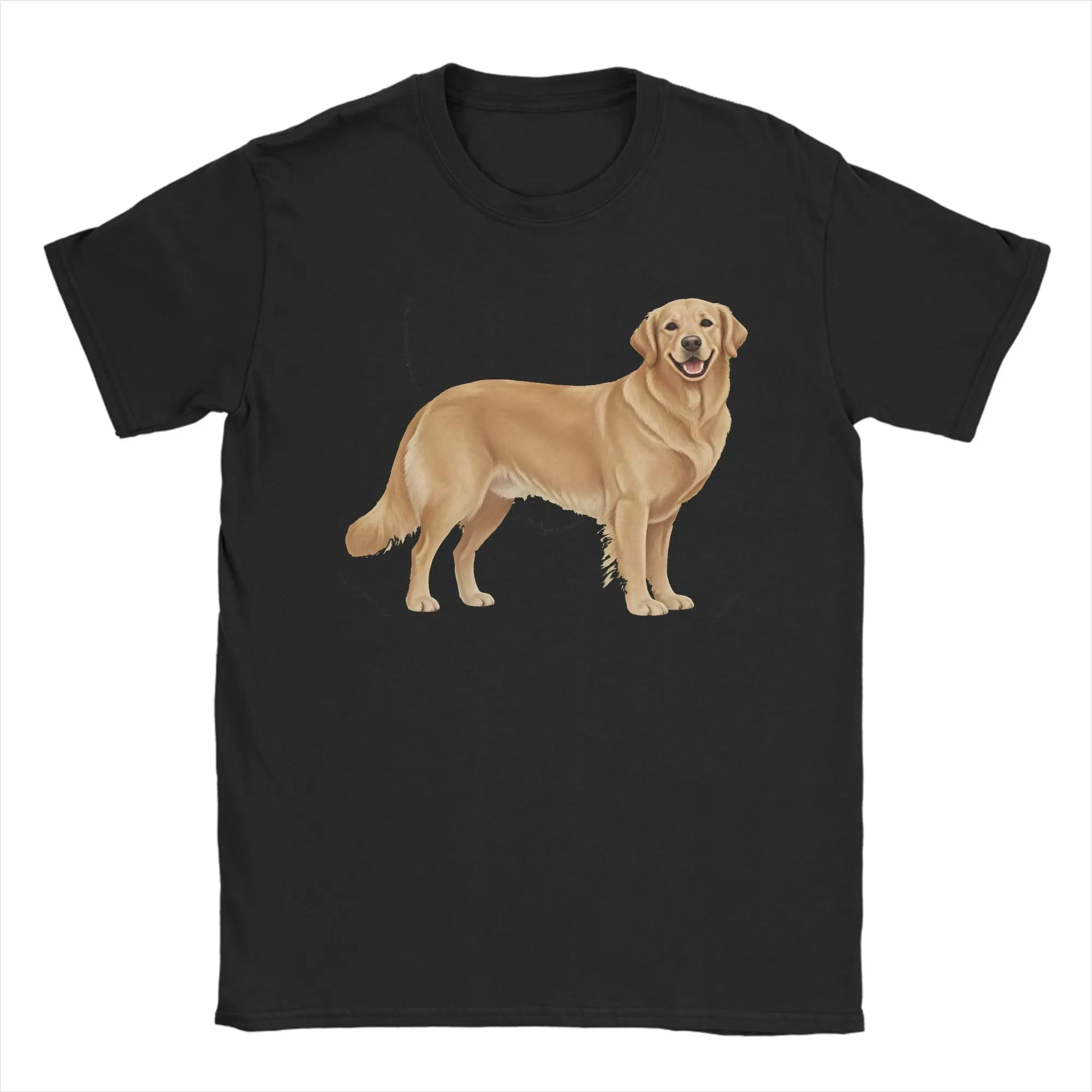 Golden Retriever Full‑body T Shirt Summer  100 Cotton T Shirts For Adult Design Tee Shirt Short Sleeves Y2K Funny Tops