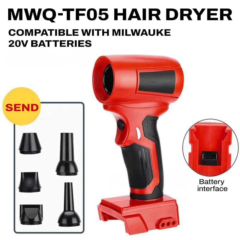 

Violent Fan for Makita/Milwaukee/Dewalt 18V Battery 210W Portable Handheld Powerful Air Blower Violent Blow Dryer NO Battery