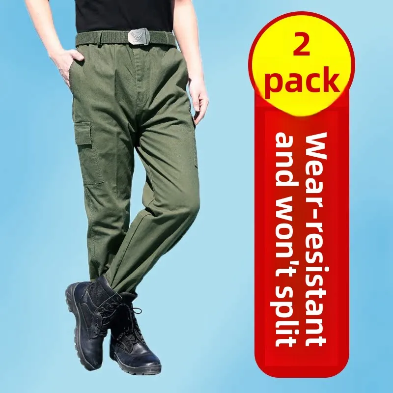 Pantaloni da Lavoro per Uomo, Antifiamma, Resistenti all'Usura, per Cantieri Edili e Saldatori, Abbigliamento da Lavoro