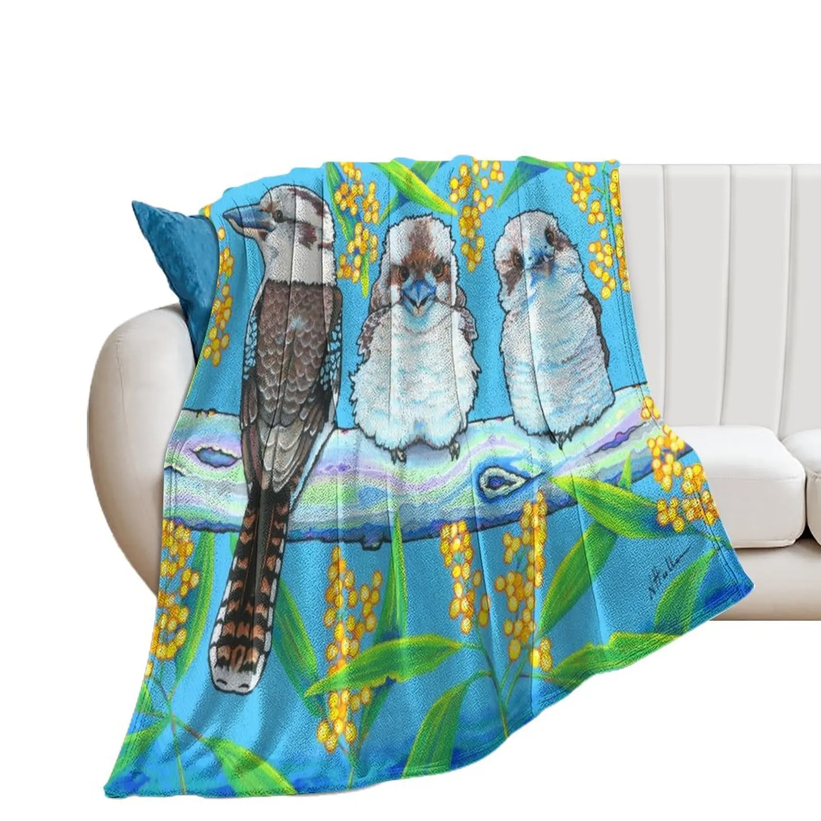 Kindred Kookaburras Throw Blanket blankets and throws Sleeping Bag Sofa Quilt Blankets For Bed Blankets