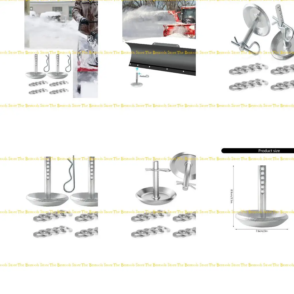 

12PF Adjustable Snow Plows Shoes Heavy Duty Steel Snow Plows Skids for Not Slip Winter