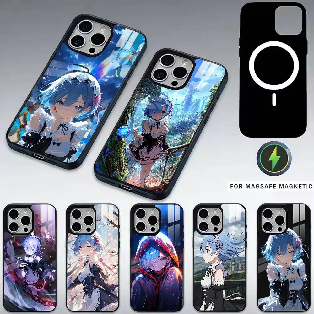 

Re Z-Zero Rem Phone Case For iPhone17,16,15,14,13,12,11 Plus,Pro Magnetic with Magsafe Wireless Charging