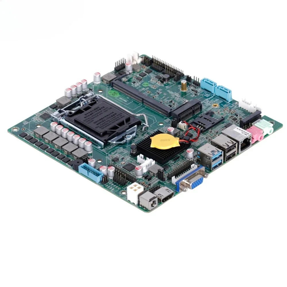 اللوحة الأم Mini-ITX Lga 1155 مع معالج Kaby Lake 7th Gen Core I3-7100 7320 H110 شرائح M.2 QM1100 #5