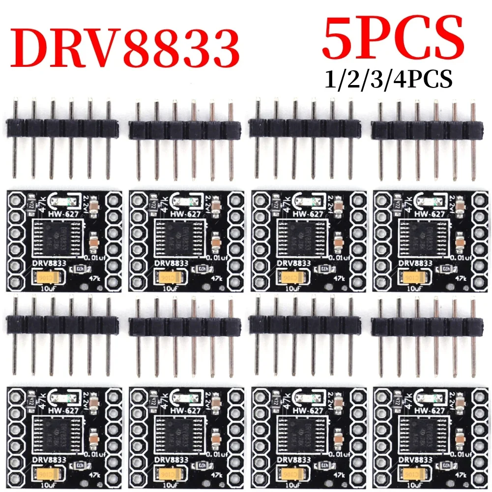 

1-5pcs DRV8833 Motor Drive Module 6 Pin DC Gear Motor Driver 1.5A Single H Bridge Silent Stepper Motor Driver for Arduino