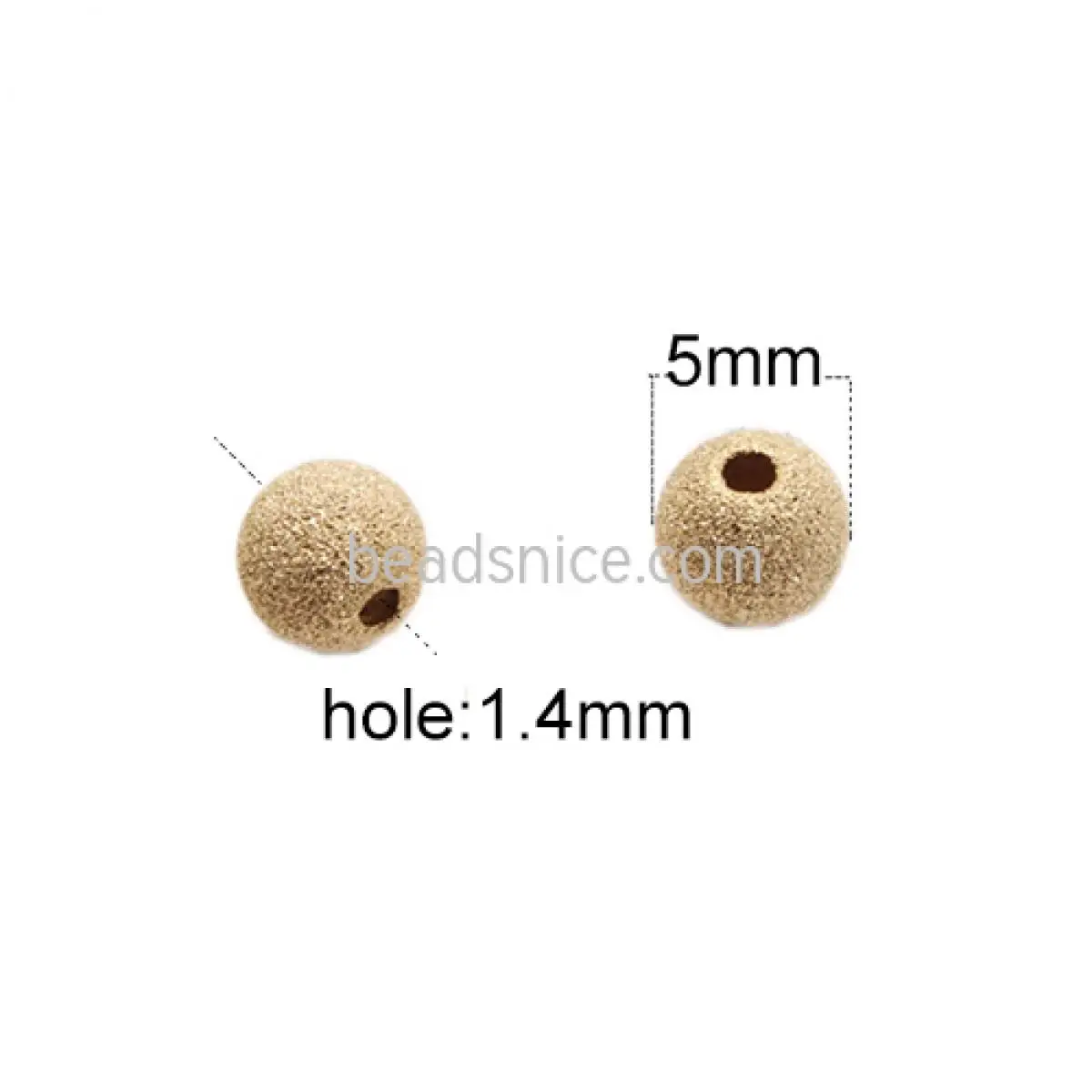 

Beadsnice Gold-Filled 100pc Twinkling Metal Jewelry Hole Beads