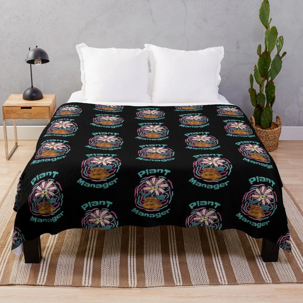 Plant Manager - Stoner Potted Plant Design Throw Blanket Luxury Throw Luxury St Blankets