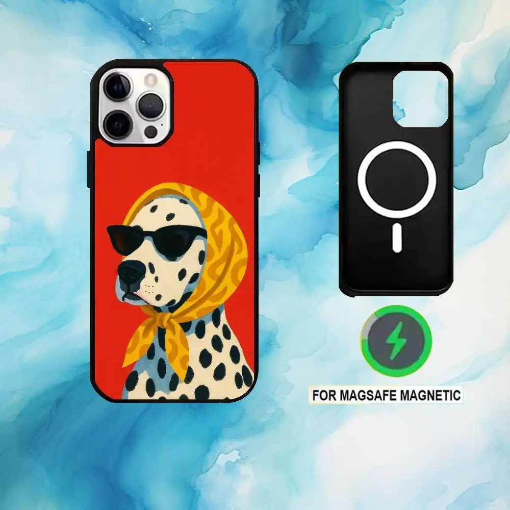 حافظة هاتف Doggo العصرية لهاتف iPhone17,16,15,14,13,12,11 Plus، Pro Max Magnetic للشحن اللاسلكي Magsafe