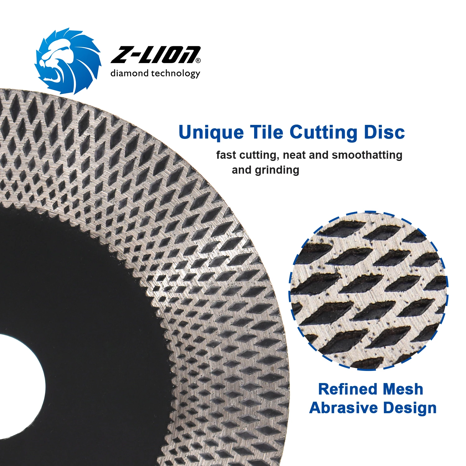 Z-LION 1pc 115mm/125mm Diamond Cutting Disc Dry Diamond Circular Saw Blade For Tile Ceramic Marble