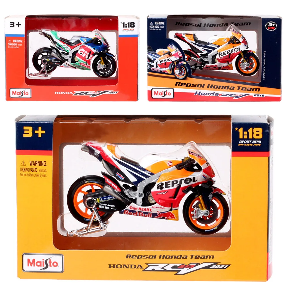 

Maisto 1/18 2018 2021 Honda Repsol RC213V #93 Marc Marquez #26 Dani Pedrosa #44 Motorcycle Diecast Toy GP Racing Model Bike