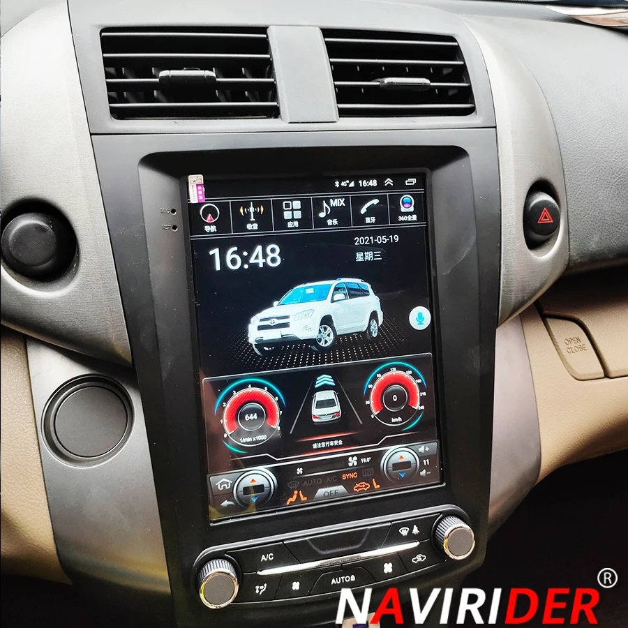 

Автомобильный радиоприемник с сенсорным экраном 10,4 дюйма для Toyota RAV4 Rav 4 2008-2010-2011 Android 14, автомобильный мультимедийный видеоплеер, GPS-навигация, Carplay