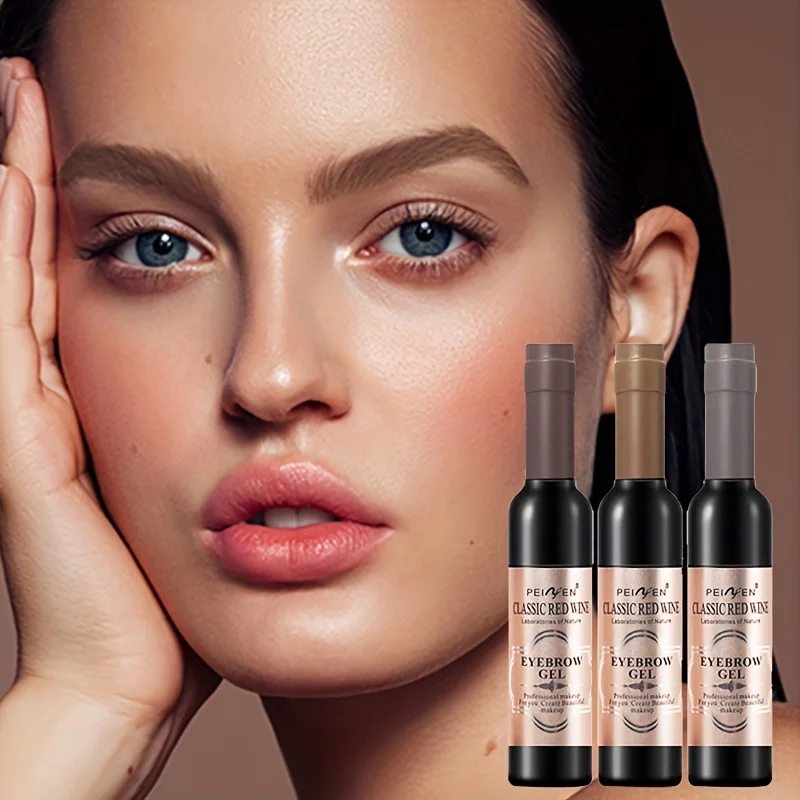 クラシックな赤ワインのアイブロウジェル：長持ち、防水、非汚れのティアオフアイブロウ染料、すべての肌タイプに適しています。