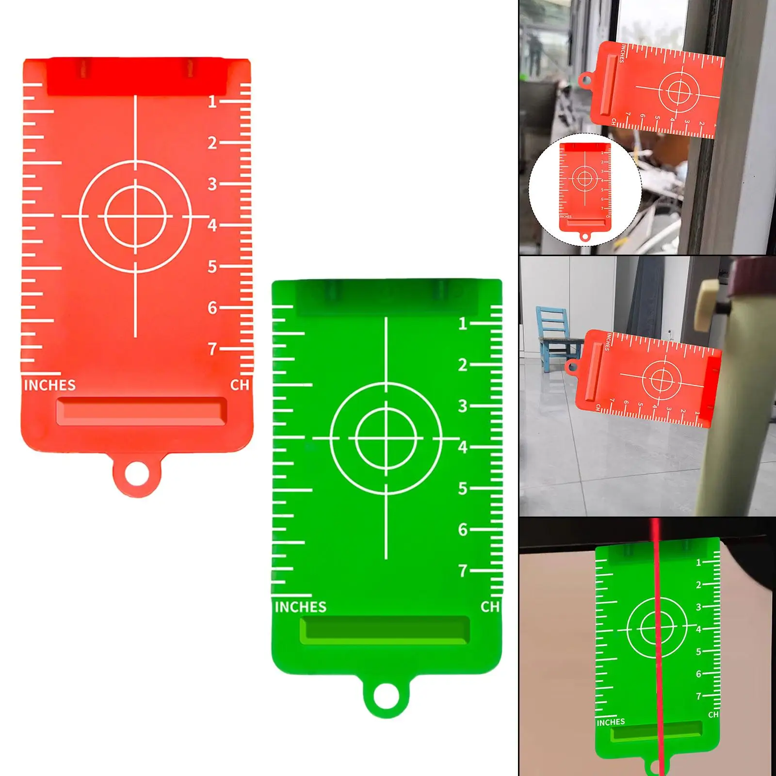 High Visibility Target Card Plate Portable Level Accessory Accurate Measuring Board for Woodworking and Construction