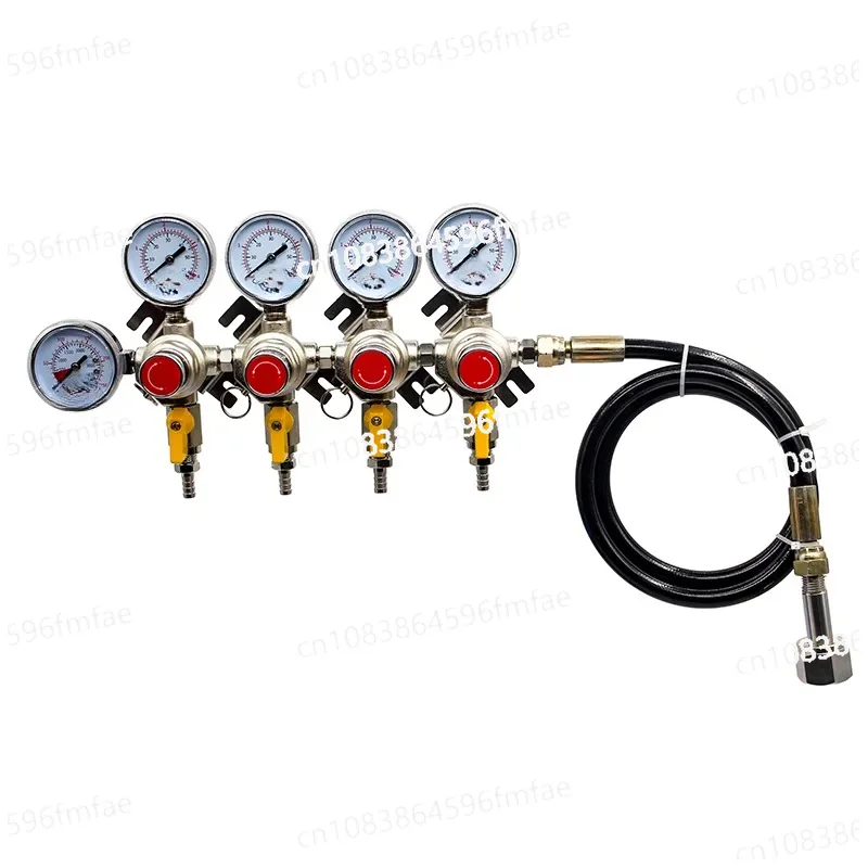 

Primary CO2 Regulator Manifold Draft Beer 4-way with High Pressure Hose