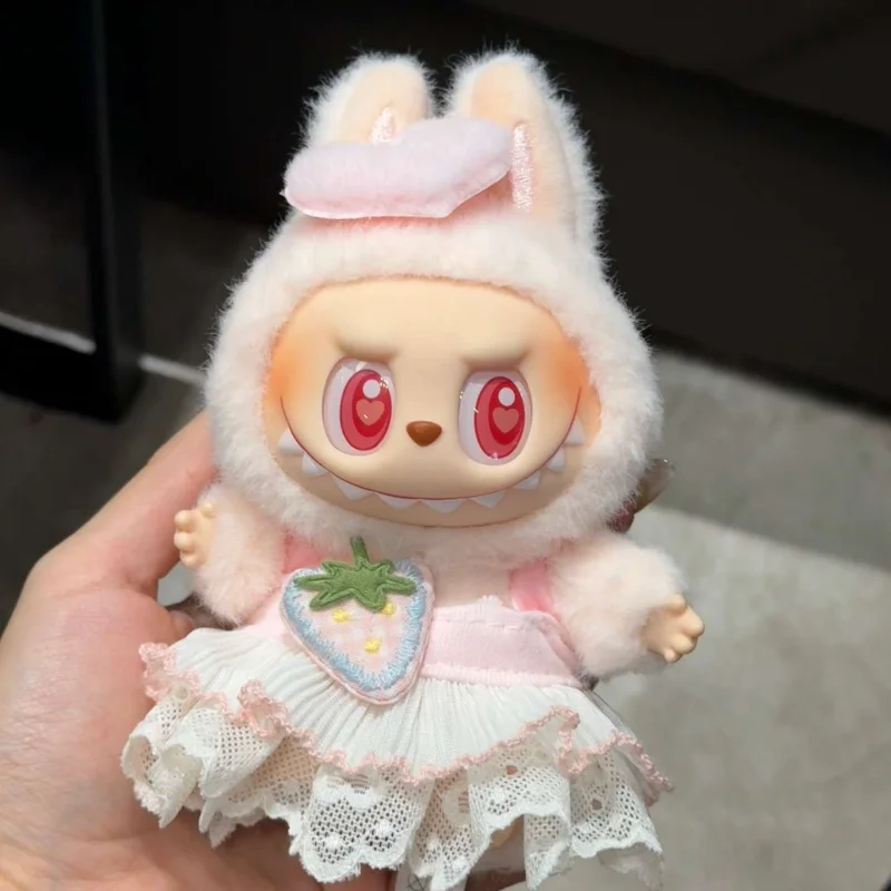 

Doll Clothes for Labubu V1 V2 V3 Doll Sweet and Cute Summer Strawberry Puffy Skirt Suit Peripheral Accessories Decoration Gifts