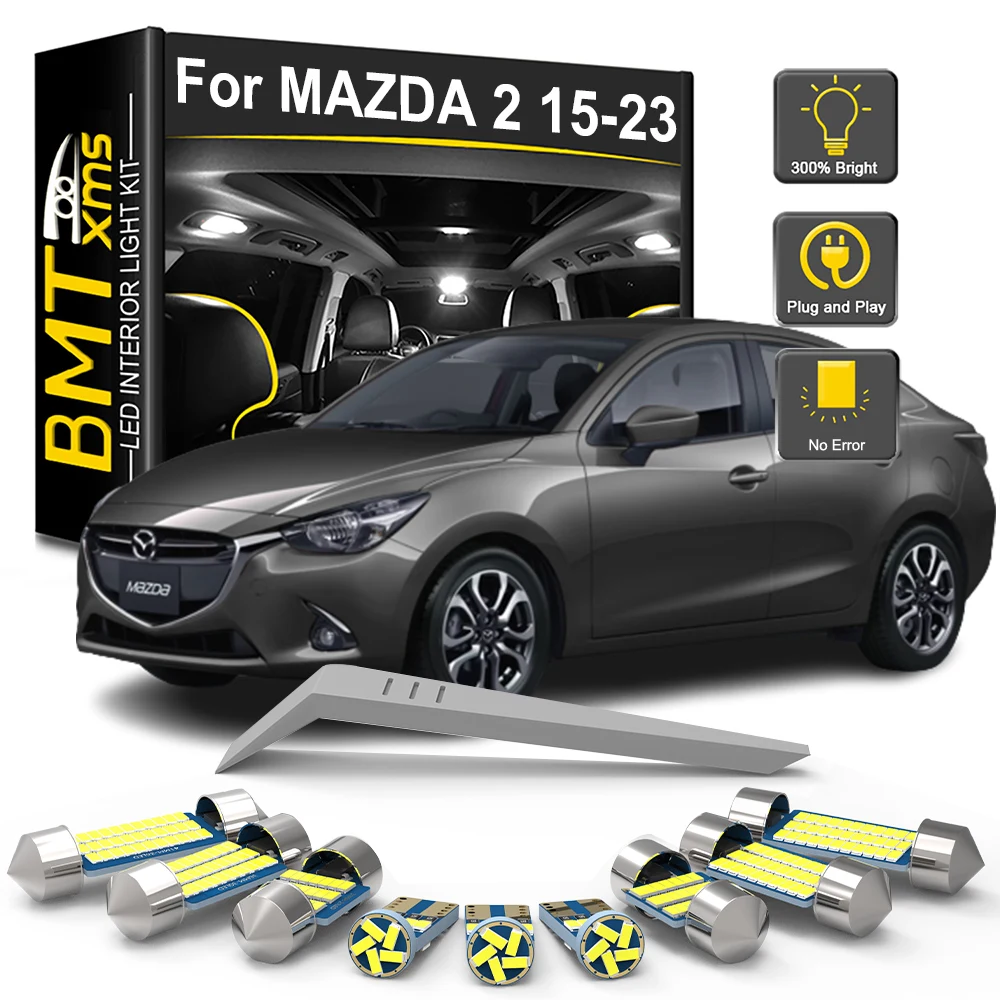 

BMTxms 8Pcs Canbus For Mazda 2 Mazda2 2015 2016 2017 2018 2019 2020 2021 2022 2023 Car Reading Trunk Lamp LED Interior Light