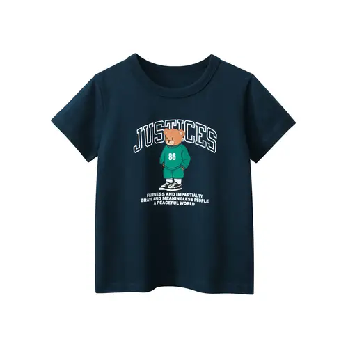 2025 Children Cartoon T-Shirts Cute Clothes for Boy 100% Cotton Bear Dinosaur Kids Girls Short Sleeve Casual Sport Top Tees - Image 9
